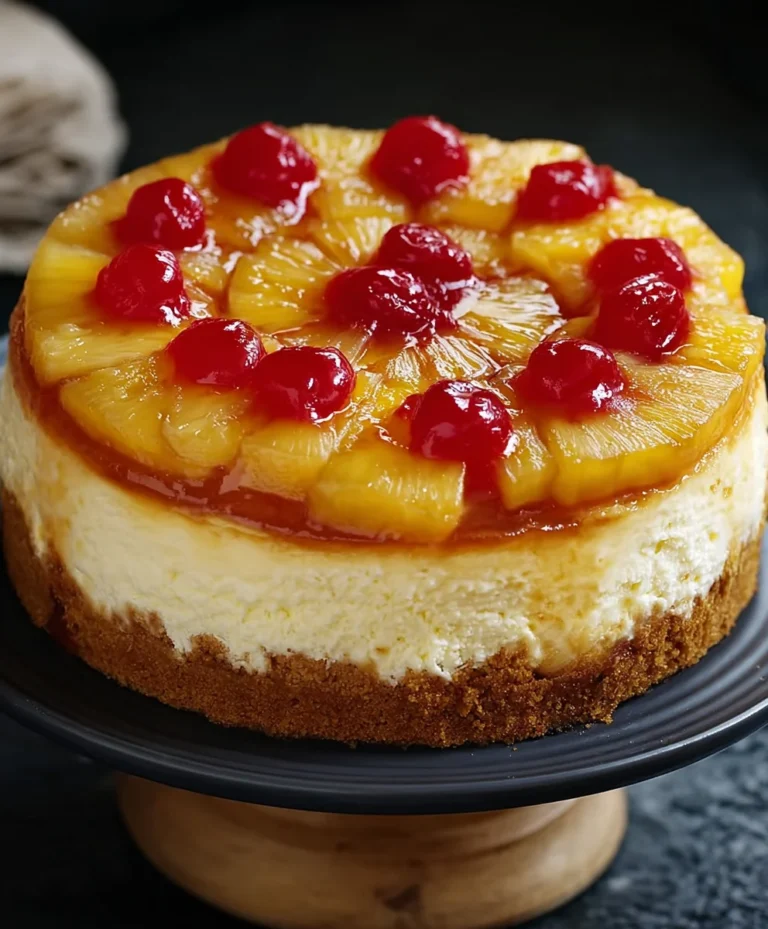 Pineapple Upside-Down Cheesecake-Delicious Dessert