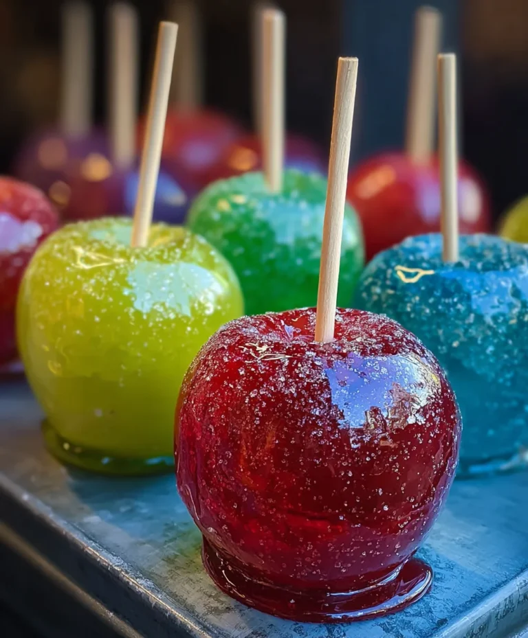 Jolly Rancher Candy Apples-Sweet Crunchy Dessert Delight