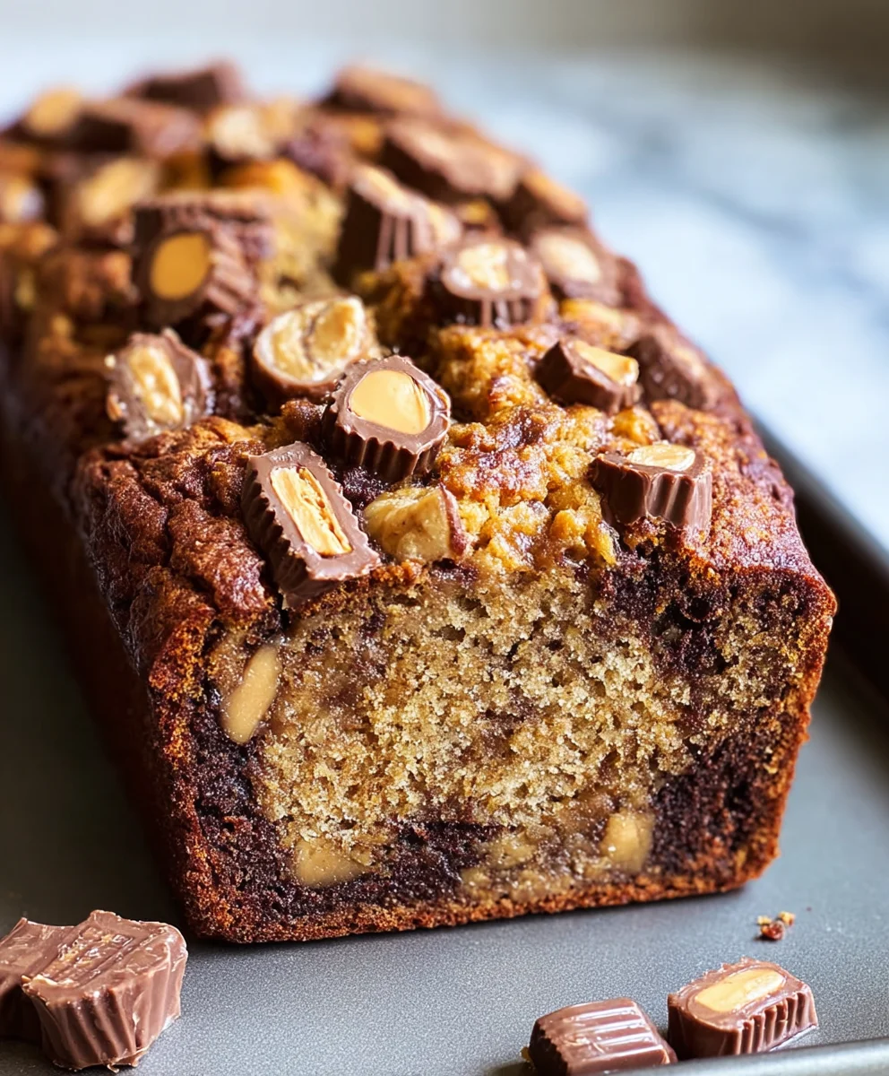 Reeses Peanut Butter Banana Bread-Best Recipe