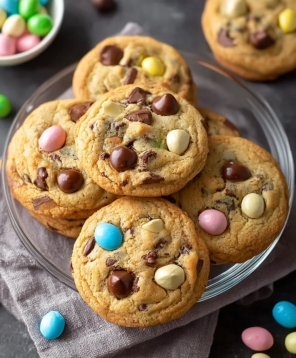 Easy Easter Chocolate Chip Cookies-Festive Treat