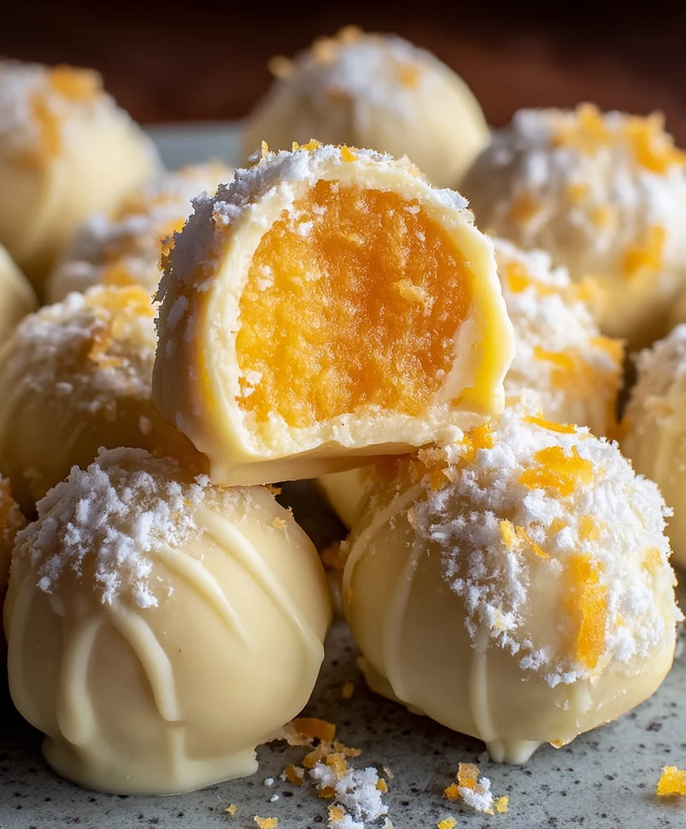 White Chocolate Orange Truffles-Creamsicle Flavor
