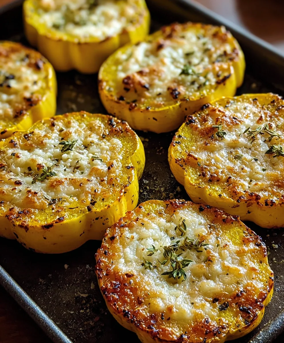 Cheesy Baked Squash Rounds Recipe-Easy & Delicious