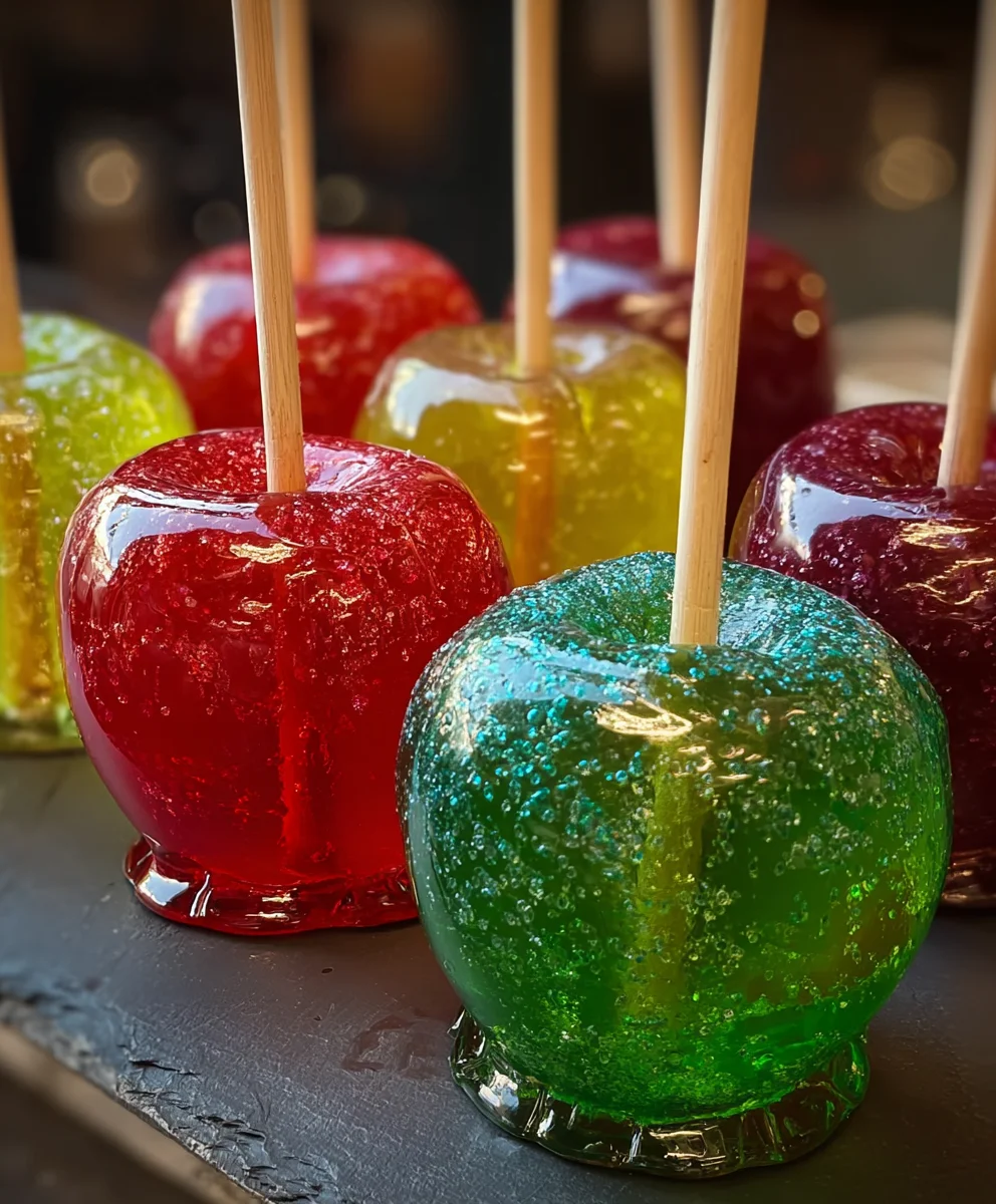 Jolly Rancher Candy Apples-Sweet Crunchy Dessert Delight