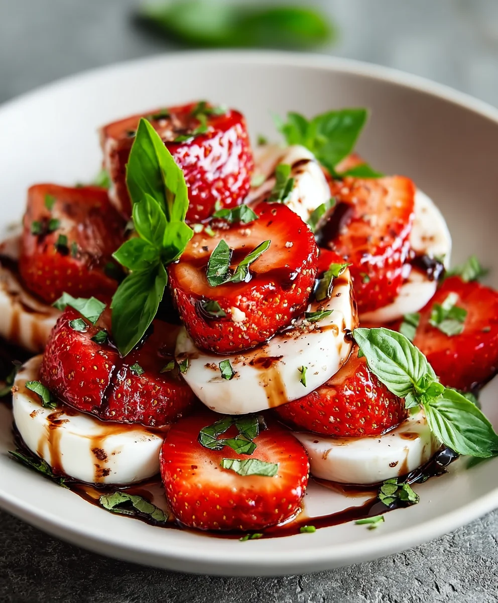 Balsamic Strawberry Caprese Salad - Fresh Twist