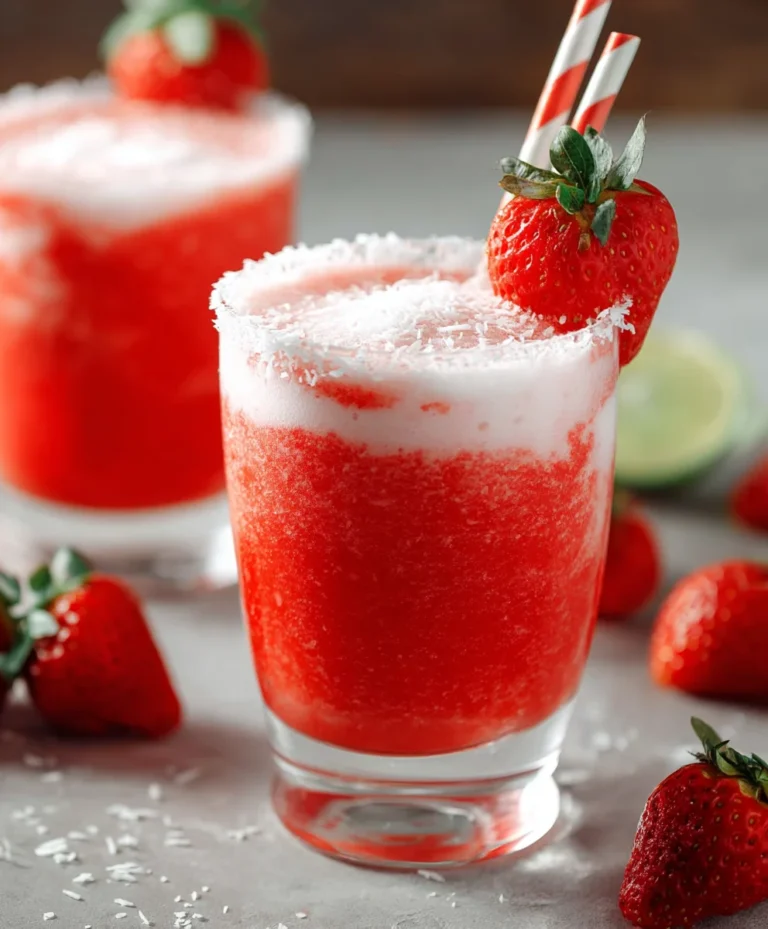 Strawberry Coconut Daiquiri- Refreshing Mocktail Delight