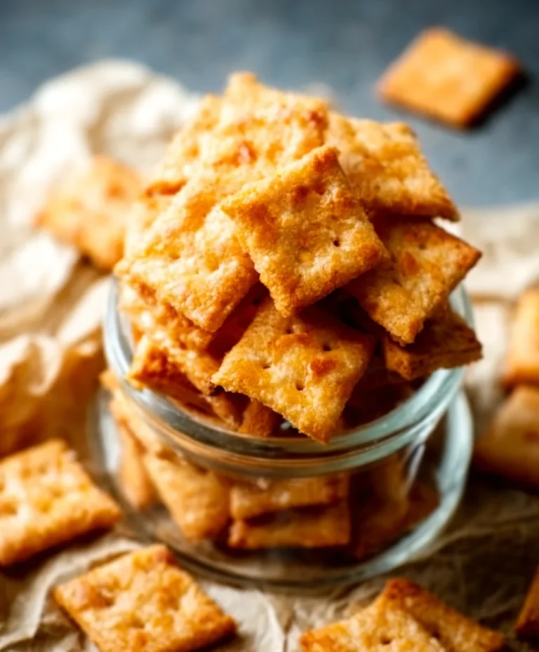 Homemade Sourdough Cheese Crackers Recipe
