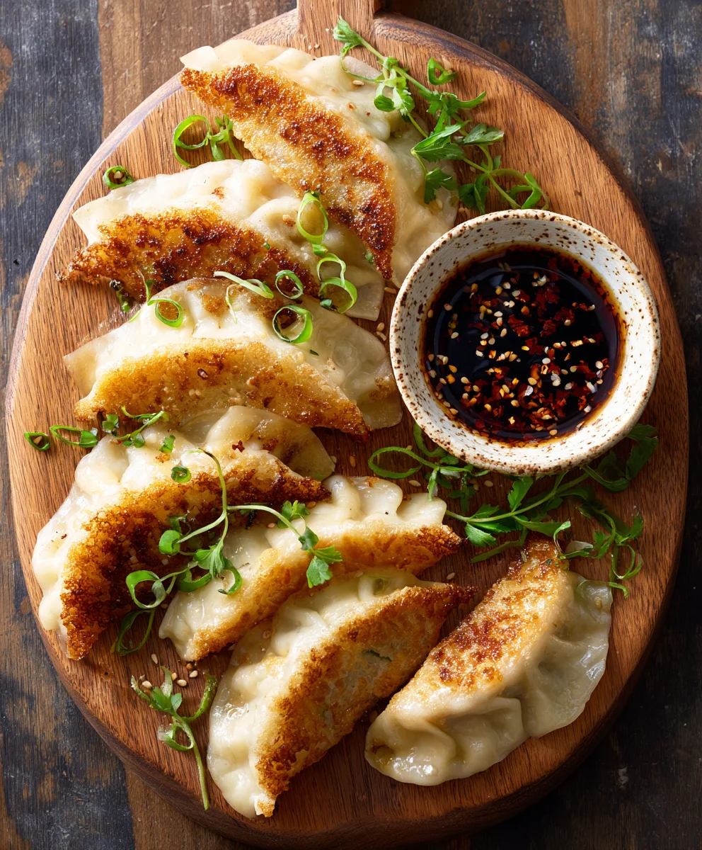 Crispy Pan Fried Beef Potstickers - Easy Dumpling Recipe