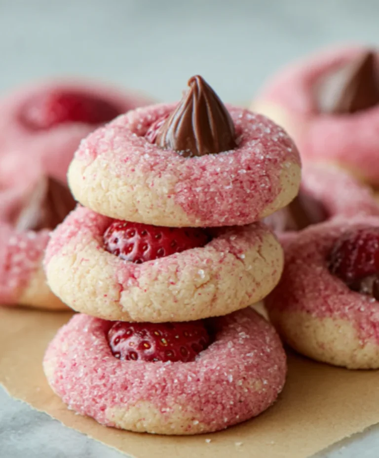 Strawberry Kiss Cookies Recipe-Sweet Delight