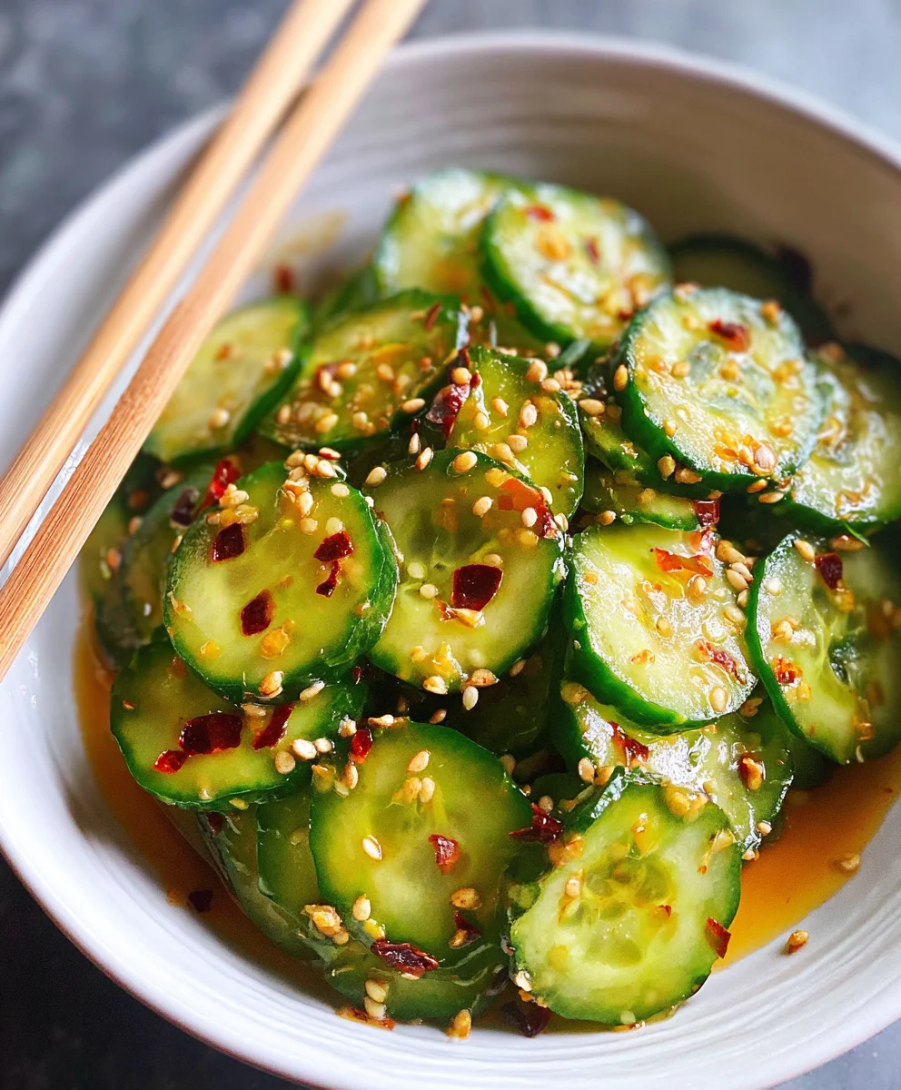 Easy Asian Cucumber Salad Recipe- Refreshing & Quick
