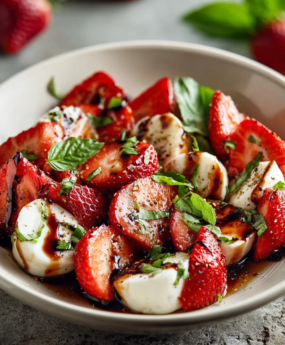 Balsamic Strawberry Caprese Salad - Fresh Twist