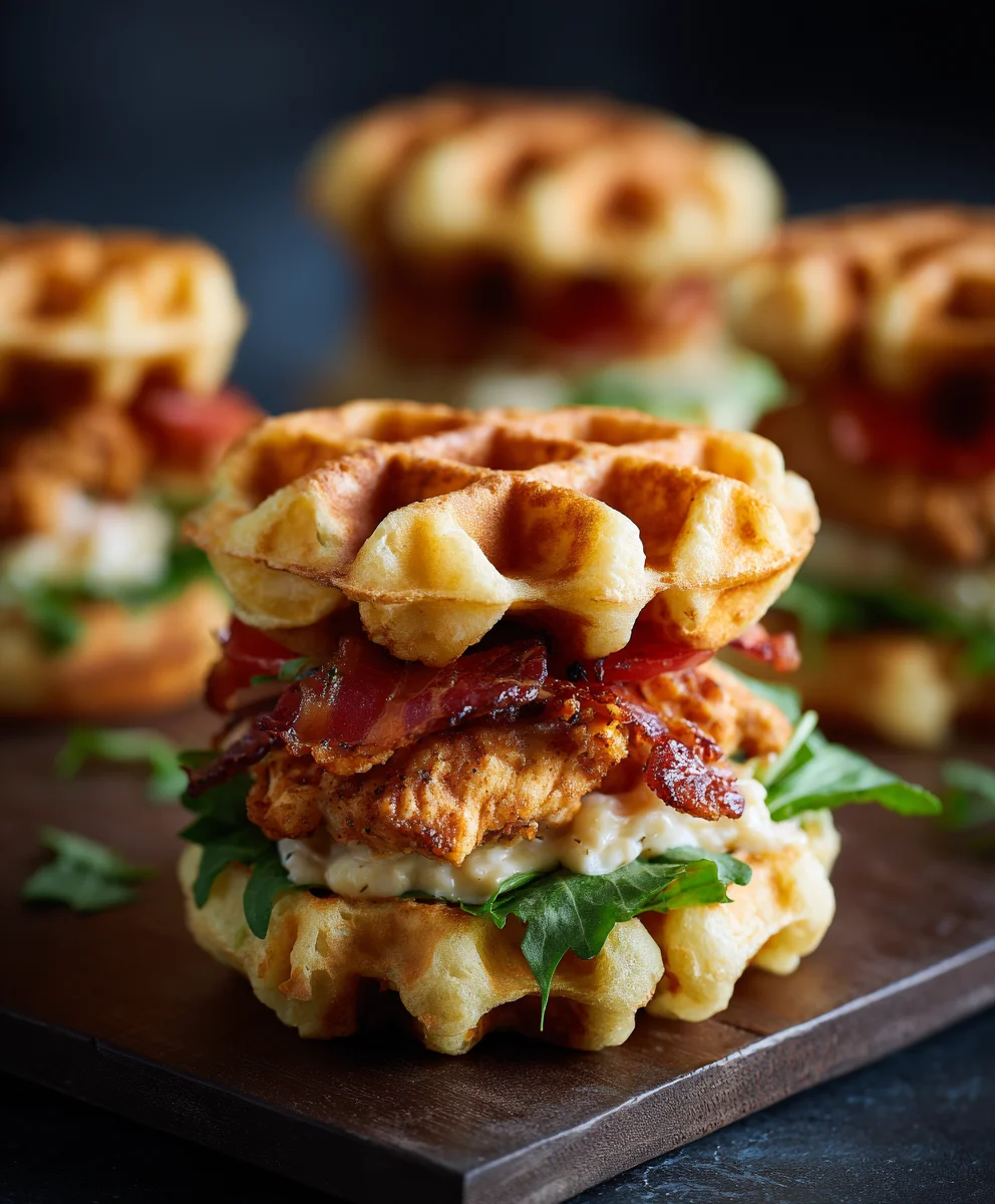Game Day Chicken Waffle Sliders - Easy Bites