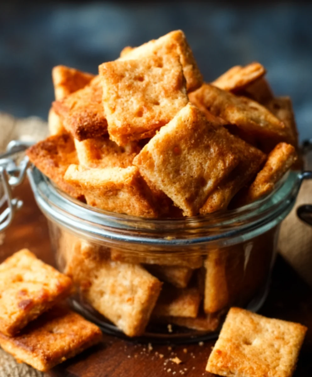 Homemade Sourdough Cheese Crackers Recipe