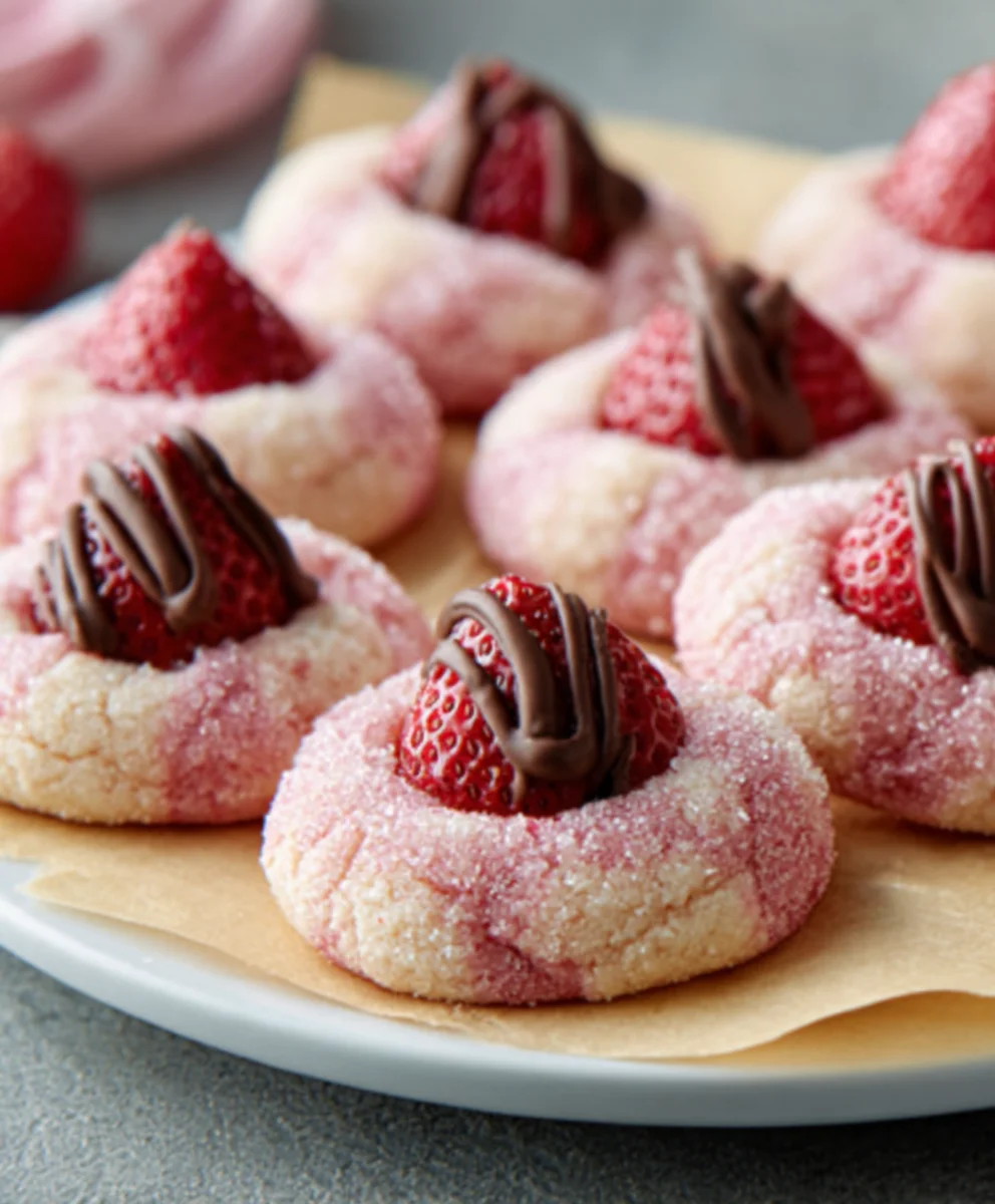 Strawberry Kiss Cookies Recipe-Sweet Delight