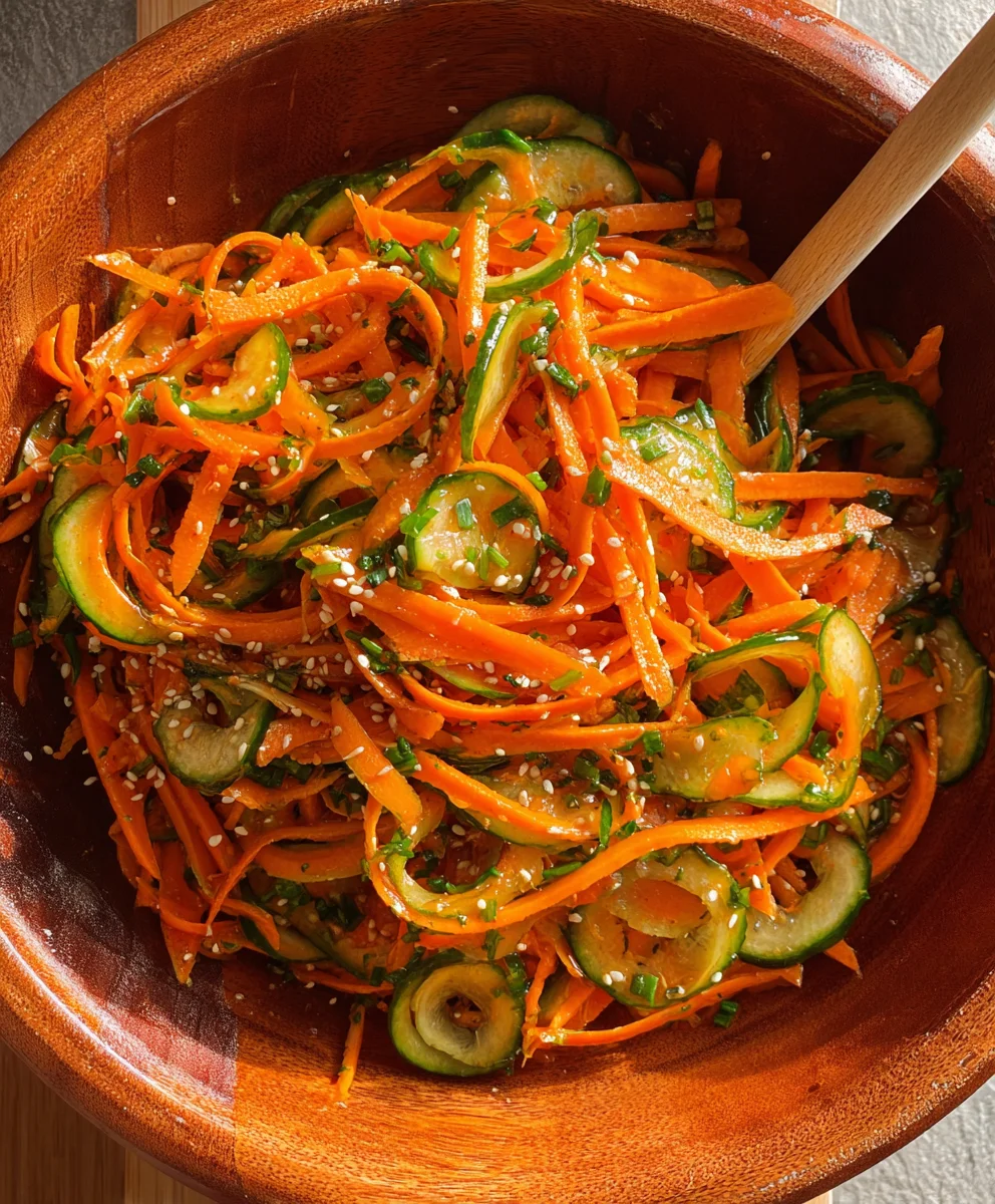 Fresh Cucumber Carrot Salad Recipe - Easy & Delicious