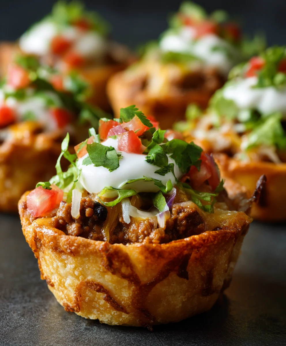 Easy Beef Taco Cups-Quick & Delicious Weeknight Meal