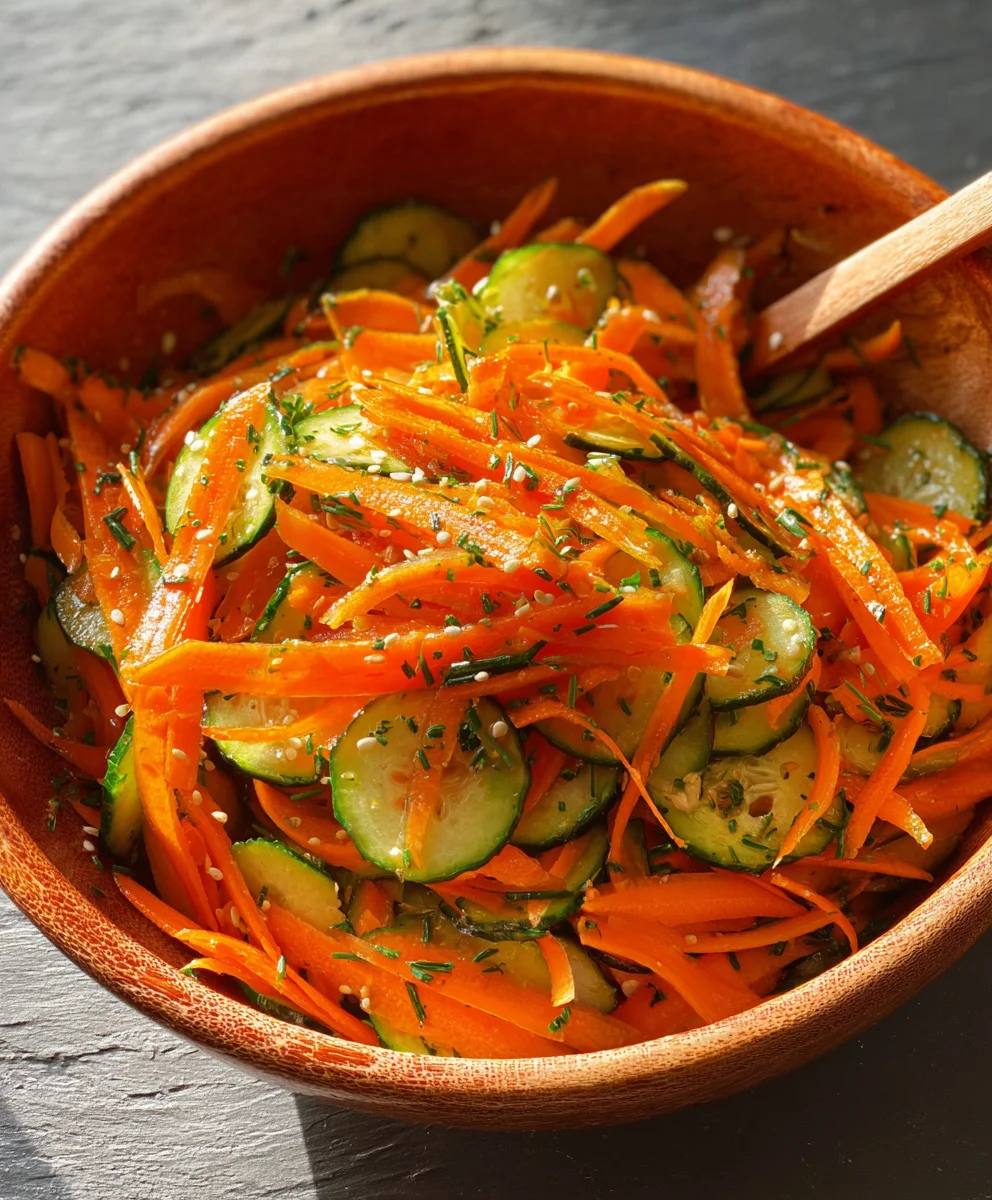 Fresh Cucumber Carrot Salad Recipe - Easy & Delicious
