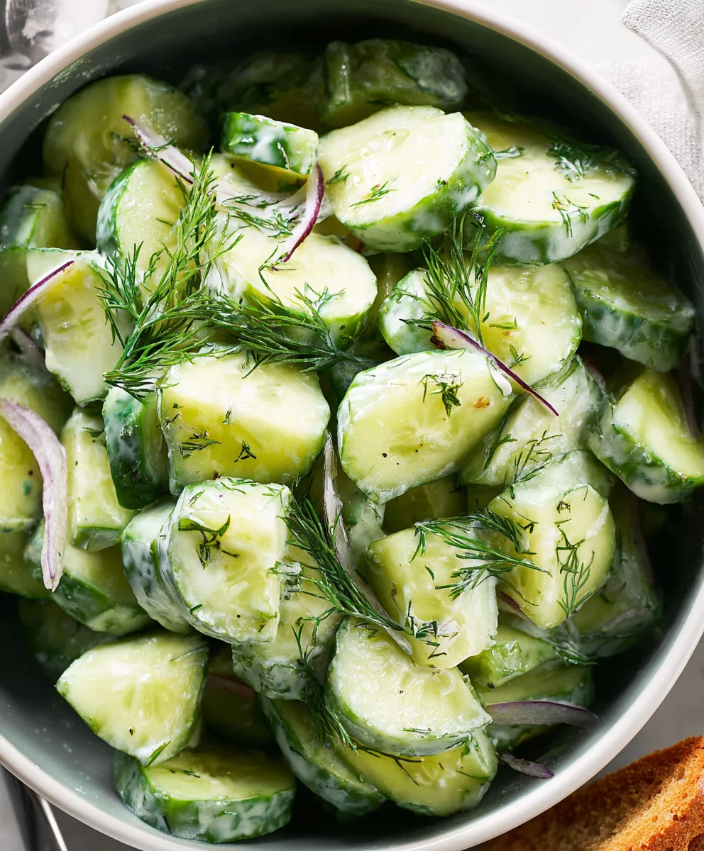 Fresh Cucumber Dill Salad - Easy & Delicious Recipe