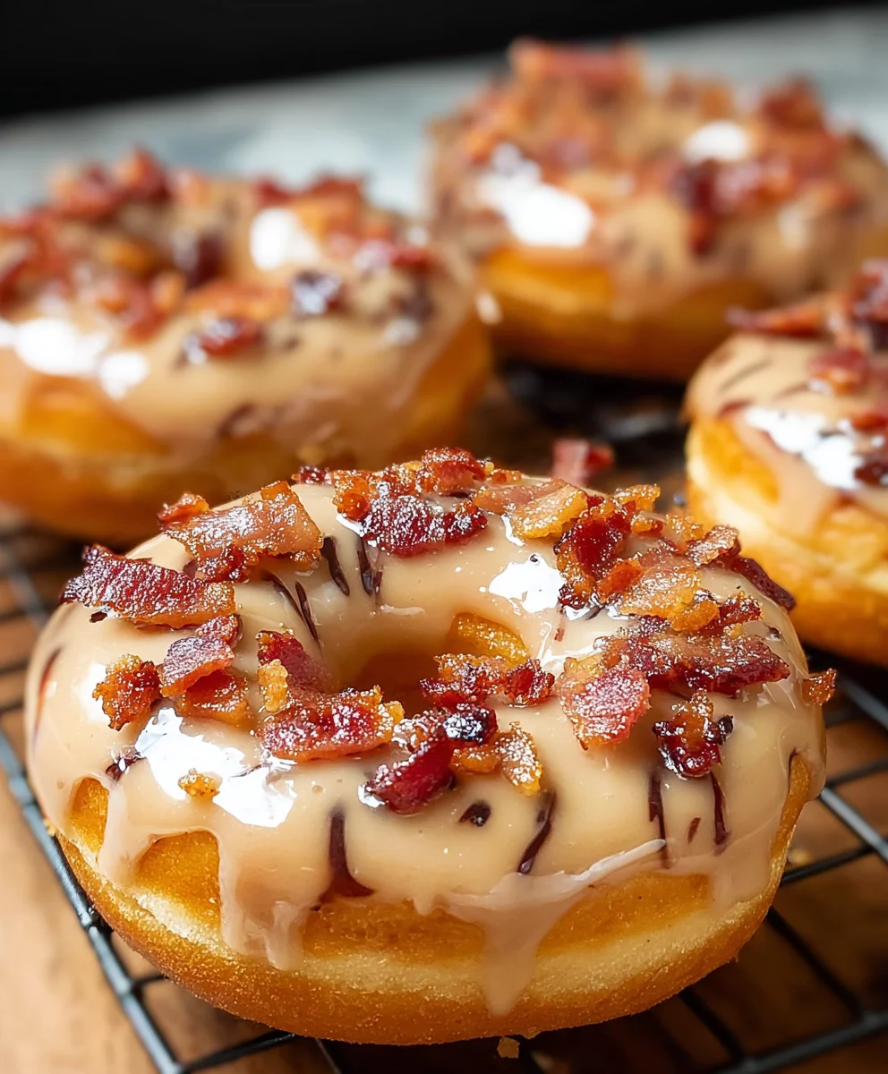 Maple Beef Beef Bacon Doughnuts- Sweet Savory Delight
