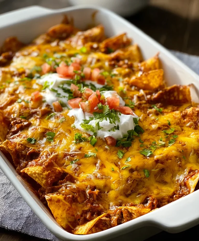 Easy Tortilla Chip Enchiladas Recipe- Quick & Delicious