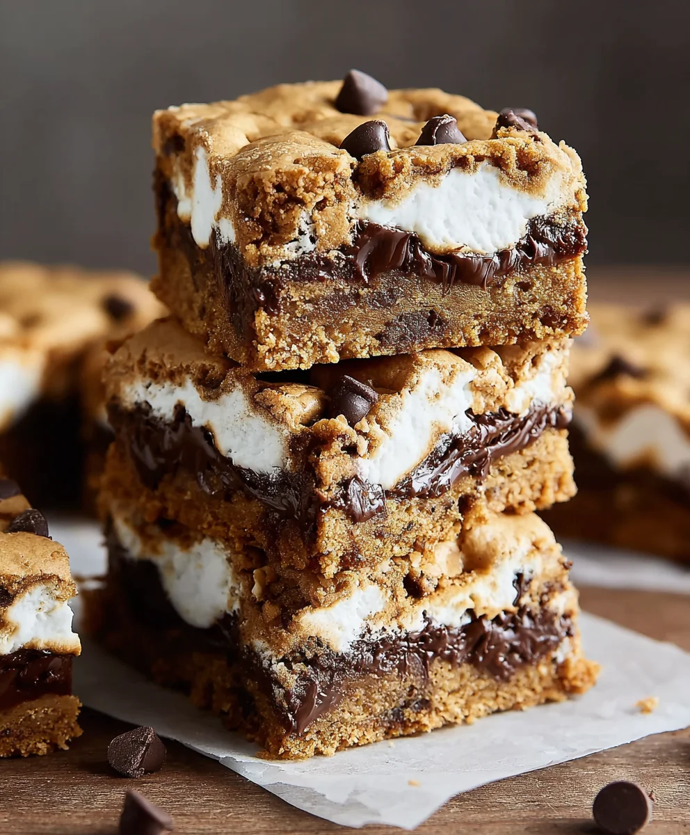 Peanut Butter Smores Blondies-Decadent Treat