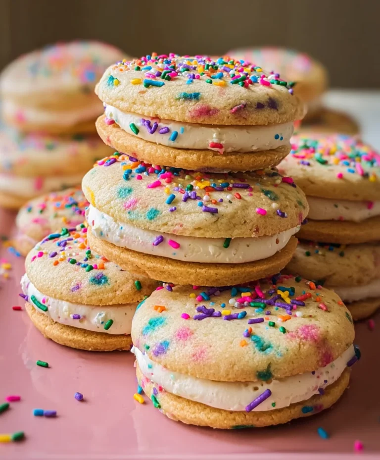 Funfetti Sandwich Cookies-Easy & Delicious Treat