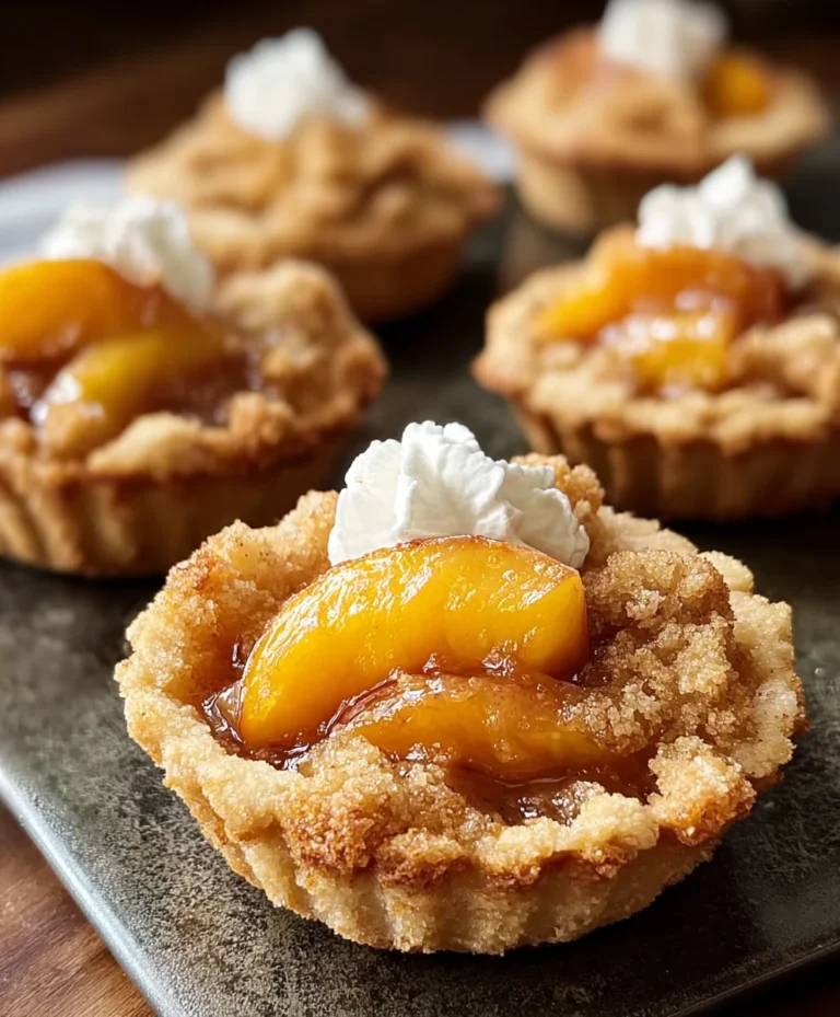 Peach Cobbler Cookie Cups – Easy Dessert Recipe