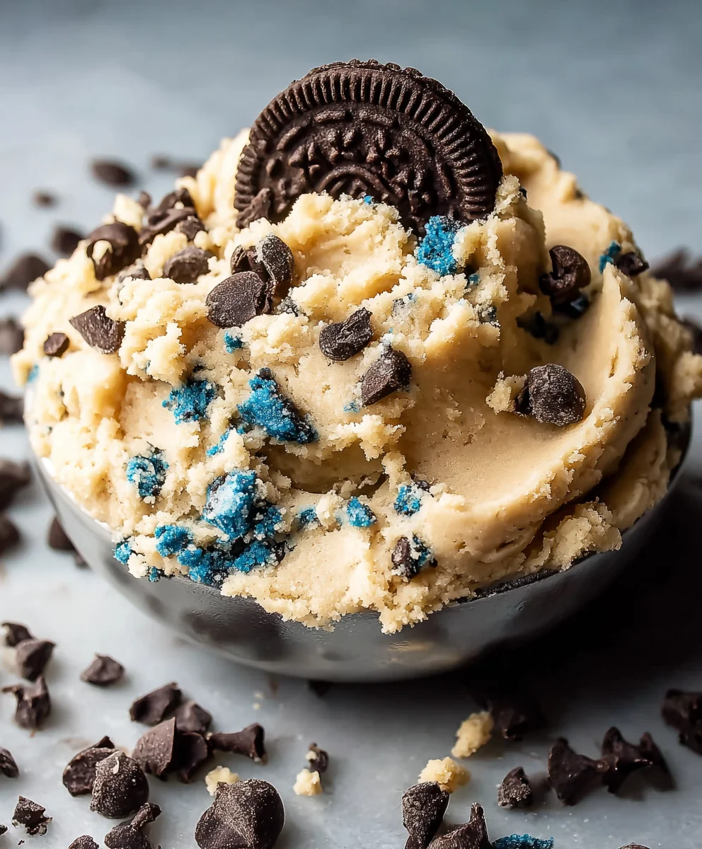 Cookie Monster Edible Cookie Dough - Easy Recipe