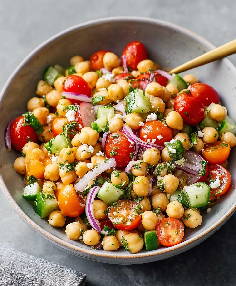 Easy Chickpea Salad Recipe - Quick & Delicious Lunch