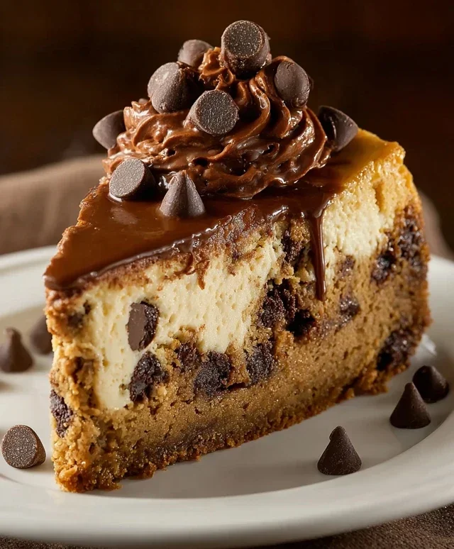 Chocolate Chip Cookie Bottomed Cheesecake