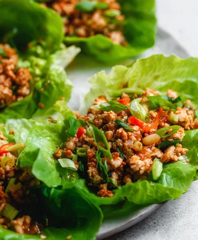 Asian chicken lettuce wraps recipe (Whole30, Pnon-non-non-alcoholic alternativeic non-alcoholic aleo, Low Carb)