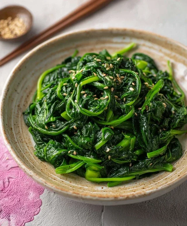 Korean Spinach Side Dish (Sigeumchi Namul)