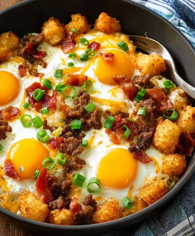 Beef Beef Bacon Egg And Cheese Breakfast Totchos