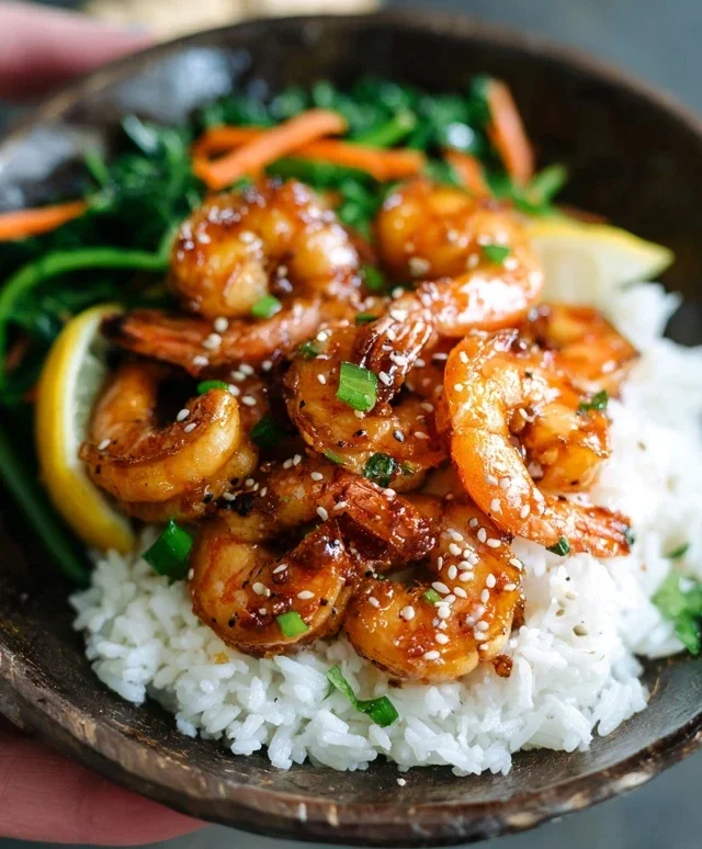 Honey Garlic Shrimp Bowls