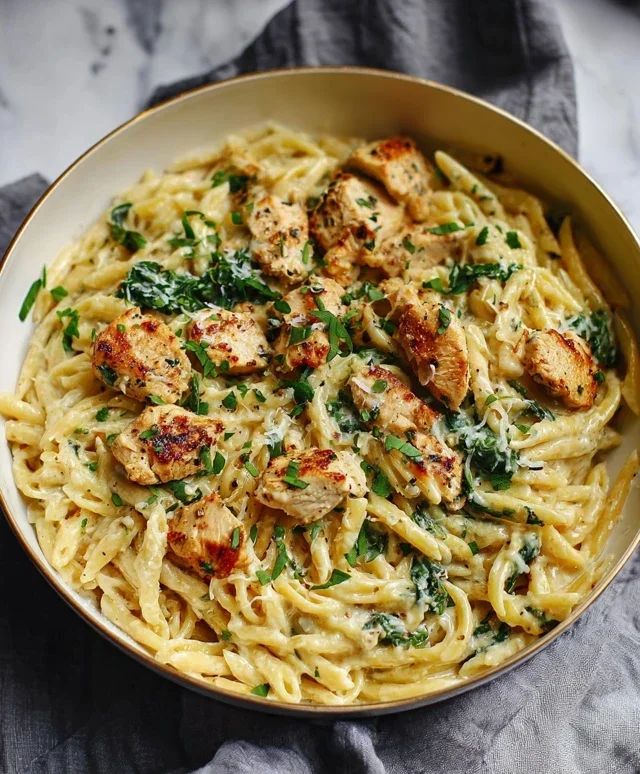 Healthy Garlic Parmesan Chicken Pasta