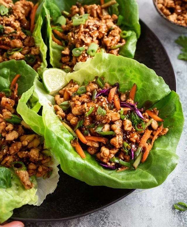 Thai Chicken Lettuce Wraps