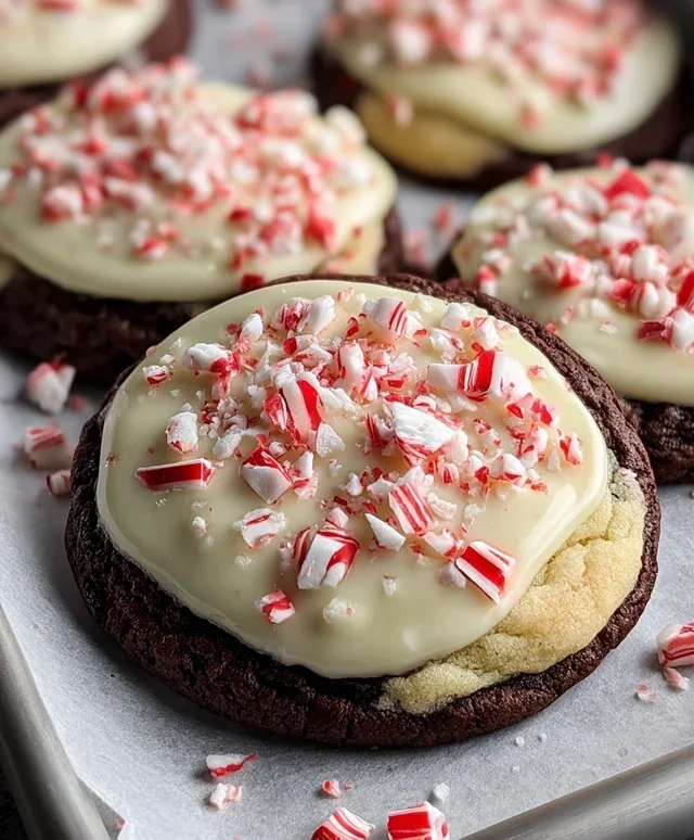 White Chocolate Peppermint Bark Cookies