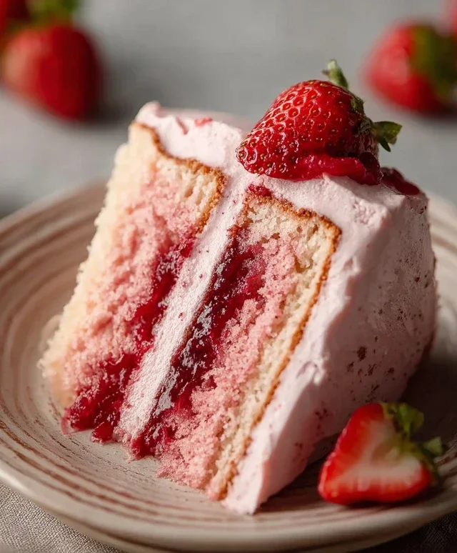 Small-batch Vegan Strawberry Cake