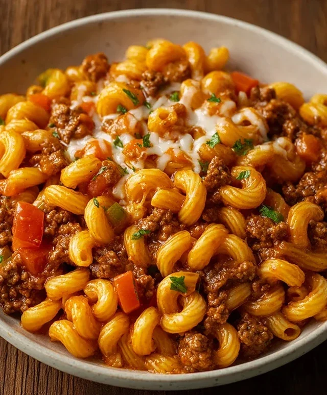 Cheesy Beef Taco Pasta