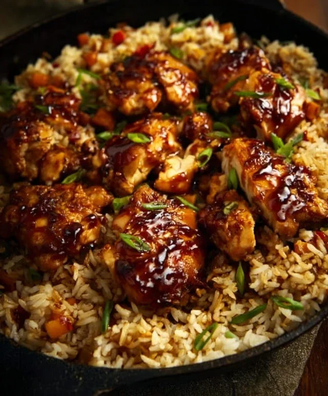 One-Pan Bold Honey BBQ Chicken Rice