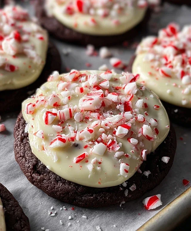 White Chocolate Peppermint Bark Cookies