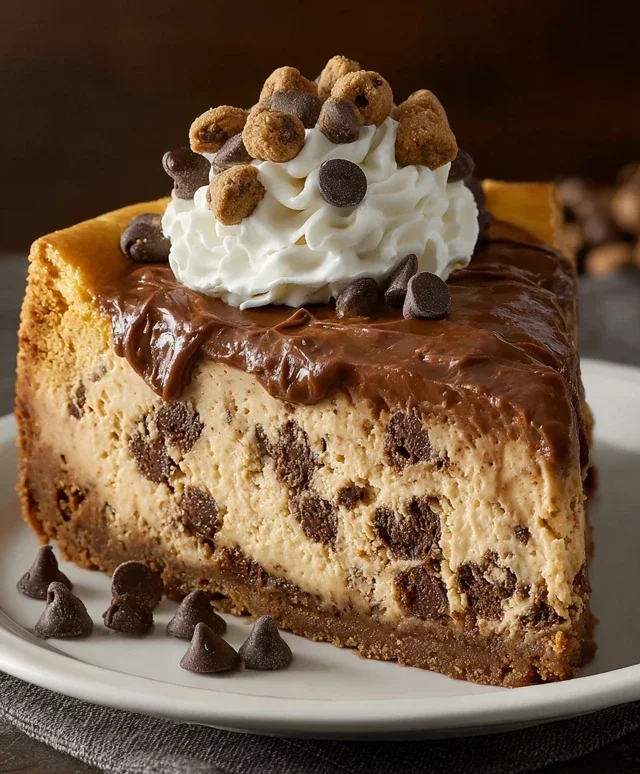 Chocolate Chip Cookie Bottomed Cheesecake