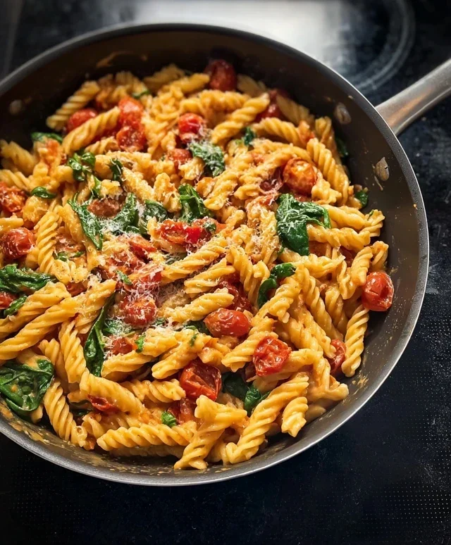 One-Pot Spinach Tomato Pasta