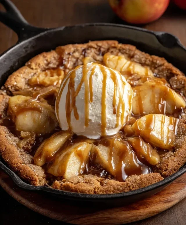 Caramel Apple Cookie Skillet