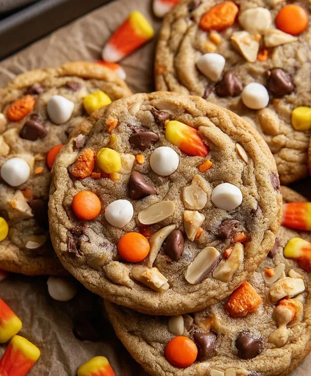 Candy Corn Trail Mix Cookies