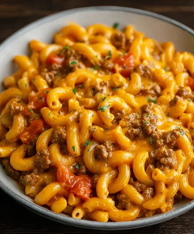 Cheesy Beef Taco Pasta