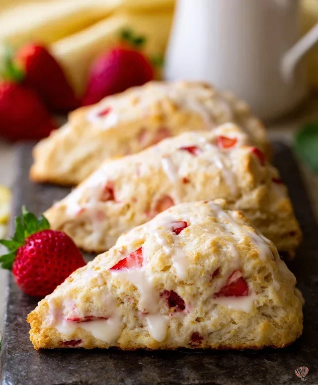 Strawberry Lemon Cream Scones