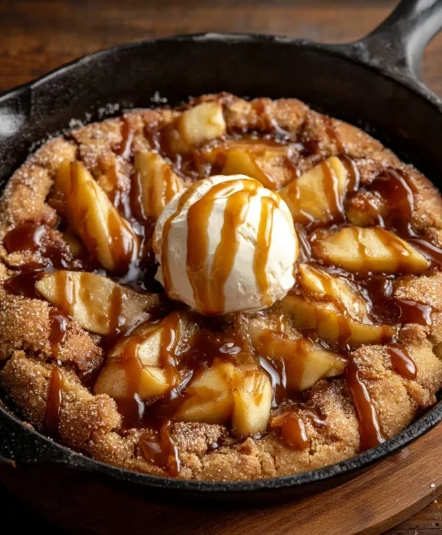 Caramel Apple Cookie Skillet