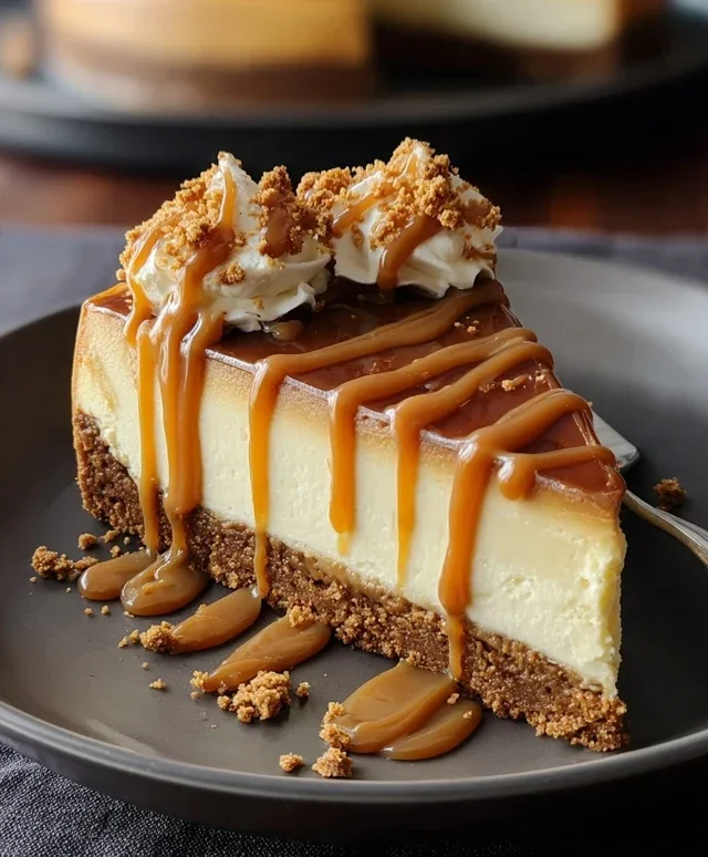 Cookie Butter Caramel Cheesecake