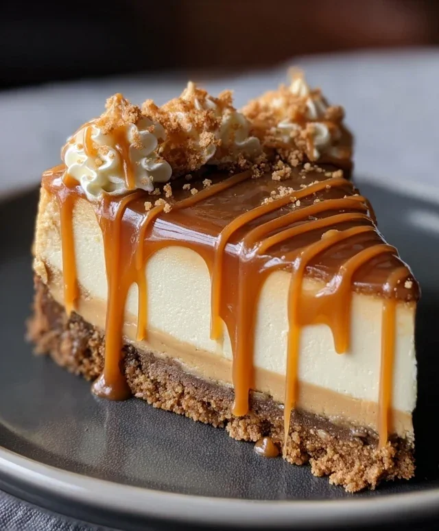 Cookie Butter Caramel Cheesecake