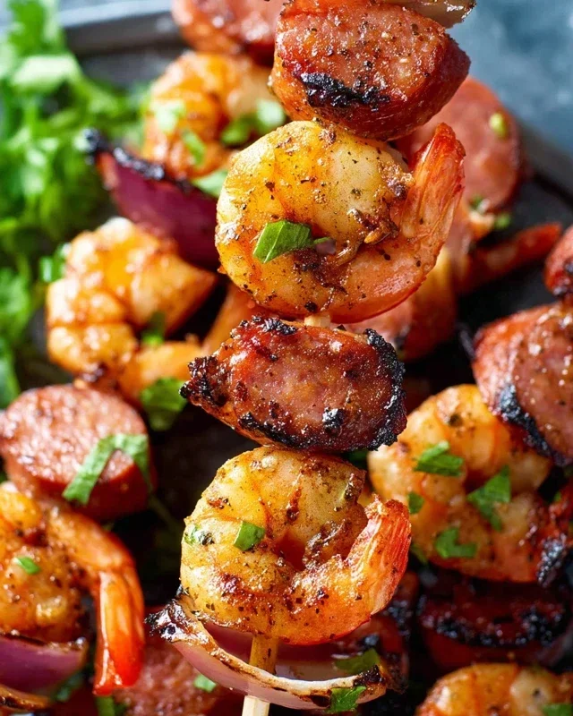 Sausage and Shrimp Kabobs